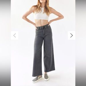 Black wide leg jeans